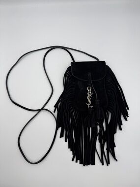 SAINT LAURENT YSL mini fringe crossbody